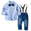 Oblek DŽINSY košeľa traky motýlik džínsový casual pre chlapca každodenné Kód výrobcu Hilton