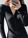 2023 módny sveter s gombíkom do V a výstrihom pre ženy, sladký Značka bez marki