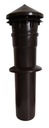 Kominek wentylacyjny fi110 wys 56cm czarne DAKAJ Szerokość produktu 11 cm