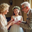 AJÁNDÉK ELSŐÁLDOZÁSI EMLÉK KÉP + GRAVÍROZÁS Csomagolás állapota eredeti