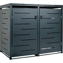 КРЫШКА ДЛЯ МУСОРНОГО БАКА ДЛЯ ДВУХ КОРЗИН АНТРАЦИТОВЫЙ