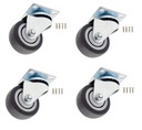 МЕБЕЛЬНОЕ РЕЗИНОВОЕ КОЛЕСО ПОВОРОТНОЕ FI 50 4 ШТ.