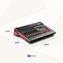 Профессиональный 12-канальный микшер DSP MP3 USB BT