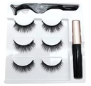 НАБОР ДЛИННЫХ МАГНИТНЫХ ИСКУССТВЕННЫХ РЕСНИЦ ИЗ 3 ПАРЫ + пинцеты для подводки глаз