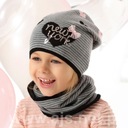 Комплект шапка и шарф ВЕСНА, размеры 50-52, на 3-6 лет.