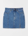 BERSHKA MINI SPÓDNICZKA JEANS 0778534 R.34 Fason prosta