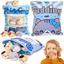 ПОДУШКА-ПУДИНГ С СИНИМ КОТОМ, БРОСАЮЩИМ ТАСКОТЫ