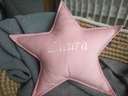 декоративная подушка звезда ИМЯ бархат