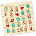 РОЖДЕСТВЕНСКИЕ НАКЛЕЙКИ АДВЕНТ-КАЛЕНДАРЬ 48 20x20