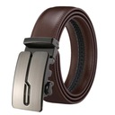 РЕМЕНЬ КОЖАНЫЙ МУЖСКОЙ ДЛЯ БРЮК, С АВТОМАТИЧЕСКОЙ ПРЯЖКОЙ