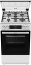 Kuchnia gazowo elektryczna Gorenje GK5C41 Biała GRILL Pizza Żeliwne 70L