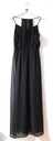 1027. H&M szyfonowa czarna maxi sukienka na ramiączkach r 38 Fason prosta