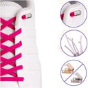 Шнурки эластичные незавязывающиеся для спортивной обуви, резиновые, 100 см, розовые.