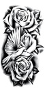 Временные татуировки Различные дизайны Цветочный лист Dove Dove TM246
