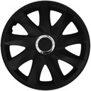 4 универсальных колпака Drift Black Mat, черный матовый цвет для 15-дюймового автомобиля