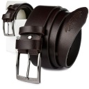 Ремень Beltimore коричневый кожаный для широких брюк