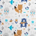 Detská deka z Minky s výplňou Medvedíky modrá 80x102 cm Dĺžka 90 cm