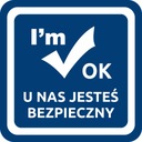 НАКЛЕЙКА НА ОКНО 20 СМ С НАМИ ВЫ В БЕЗОПАСНОСТИ ОК