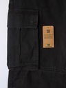 TERRANOVA džínsové nohavice čierne cargo milície široké nohavice W31 82cm Dĺžka nohavíc dlhá