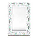 Окно ПВХ пластик типичное 2-х стеклопакетное белое с рук 865х1135