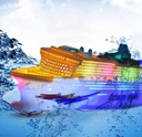 Duży statek wycieczkowy dla dzieci pasażerski wycieczkowiec prom led 49 cm