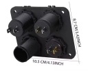 ПАНЕЛЬ ГНІЗДО ПРИКУРЮВАЧА ВОЛЬТМЕТР ЗАРЯДНИЙ ПРИСТРІЙ 2X USB 4,2A ВИМИКАЧ 4W1  фото 15
