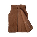 КОРИЧНЕВЫЙ ЖИЛЕТ ИЗ ШЕРСТИ МЕРИНОСА L УНИСЕКС