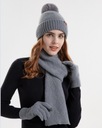 Dámska zimná teplá trojdielna čiapka, šál a rukavice Veľkosť uniwersalny