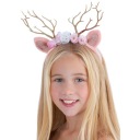 ПОВЯЗКА НА ГОЛОВУ, розовая вечеринка, РОГА ОЛЕНЯ с ушами, рога, наряд, костюм, маскировка