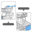 ДЕКОРАТИВНИЙ ВІЗОК ДЛЯ ПОКУПОК З МЕТАЛУ ТА ПЛАСТИКУ ДЛЯ КІМНАТИ ТА ОФІСУ