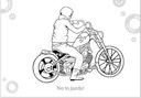 Раскраска для малышей Раскраска Мотоциклы 2+ Гном