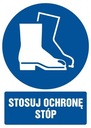 Знак охраны труда и техники безопасности - Используйте средства защиты ног 21 X 29,7