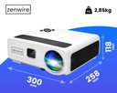 Projektor LED projektor WiFi Android TV FULL HD 4K 24000lm 800 ansi Autofocus Hmotnosť (s balením) 3.44 kg