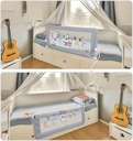 Barierka ochronna do łóżka łóżeczka dziecięcego składana 180 cm PORĘCZ Kolor odcienie szarości i srebra