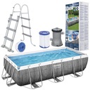 Каркасный прямоугольный бассейн 404x201x100 BESTWAY Garden SET 56721