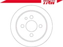 TRWDF4334 DISCS BRAKE 2 PCS. BMW REAR E30 82- photo 3 - milautoparts-fr.ukrlive.com