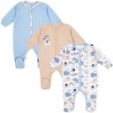 Комплект из 3 комплектов ДЕТСКИХ РОМАНТИЧЕСКИХ ПИЖАМ НА МОЛНИЯХ 62