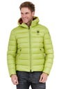 BLAUER Pánska zelená páperová bunda s kapucňou 3XL