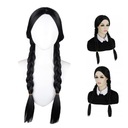 Парик Wednesday Addams из натурального синтетического волокна 56см