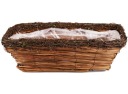 КОРЗИНА ПОДСТАВКА ДЛЯ ЦВЕТОВ ПЛЕТЕНАЯ ЧАШКА ДЛЯ ЦВЕТОВ РАСТЕНИЯ НАТУРАЛЬНЫЕ - 41x17,5см