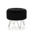 Sedací vak čierny okrúhly glamour moderný sedák Šírka nábytku 38 cm