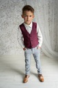 Bordová obleková vesta pre chlapca + motýlik 110 Veľkosť (new) 110 (105 - 110 cm)