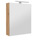 ШКАФ ДЛЯ ВАННОЙ С ЗЕРКАЛОМ И СВЕТОДИОДНОЙ ЛАМПОЙ ПОДВЕСНОЕ ЗЕРКАЛО 50 см