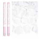 Tuba Konfetti Białe Płatki Róż Wesele 80cm 2szt