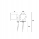 NAŚWIETLACZ OGRODOWY IP54 GU10 230V - KABEL 1 METR Rodzaj naświetlacz