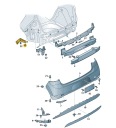 НАКЛАДКА ЗАДНЕГО БАМПЕРА VW GOLF VII OE