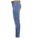 Klasické pánske džínsové nohavice s hnedým pruhom 36 Veľkosť 36