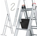 МНОГОФУНКЦИОНАЛЬНАЯ АЛЮМИНИЕВАЯ ЛЕСТНИЦА 3X14 РАЗЛИЧНЫЕ НАСТРОЙКИ