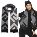 ШАРФ ШАРФ Ацтекские узоры графитовый белый черный