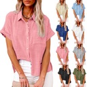 ПОВСЕДНЕВНАЯ ЖЕНСКАЯ ЛЬНЯНАЯ БЛУЗКА, ДЫШАЩАЯ РУБАШКА